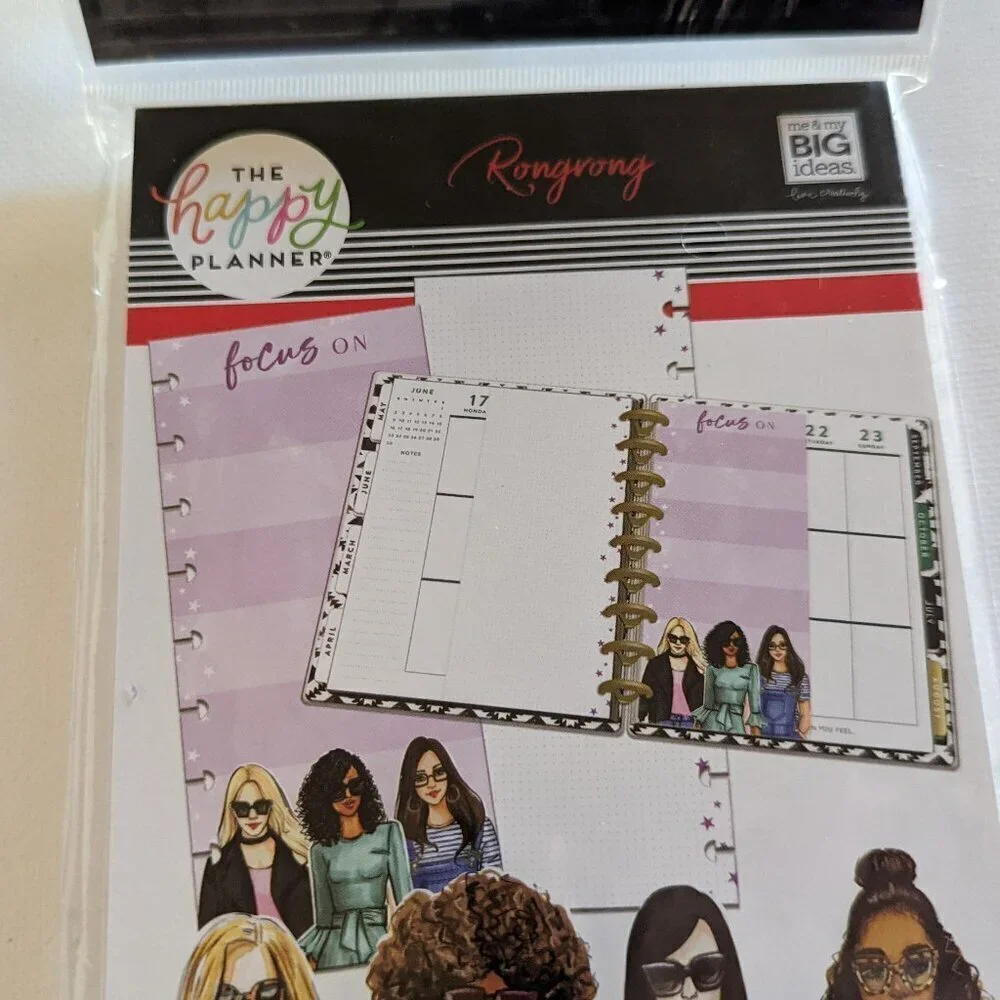 NWT Happy Planner Rong Rong Focus On 60 pgs Purple Half Sheet Paper Pack Fashion